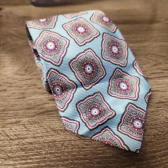 Ralph Lauren Other - Vintage Ralph Lauren Tie Old Money Foulard Blue Pink Paisley Preppy Dapper Sharp